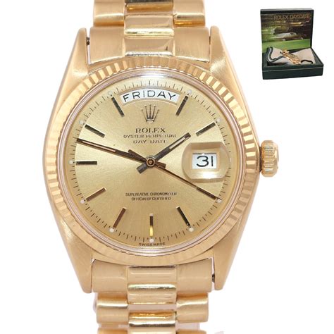 Rolex Day Date President 36mm 1803 Champagne 18k Yellow Gold Band Watc
