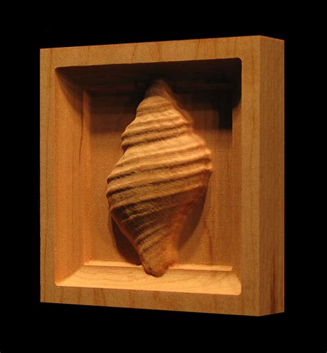 Helps maintain structural integrity of wood projects. Decorative Wood Corner Block - Carved Spiral Shell