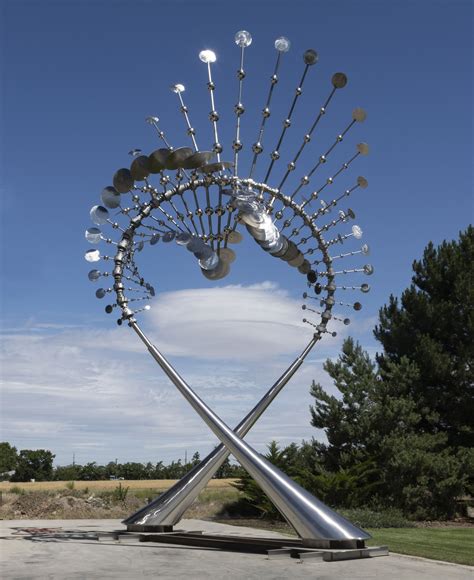 Testing Looped Kinetic Wind Sculpture By Anthony Howe 35 Feet High Kinetic Art Sculpture