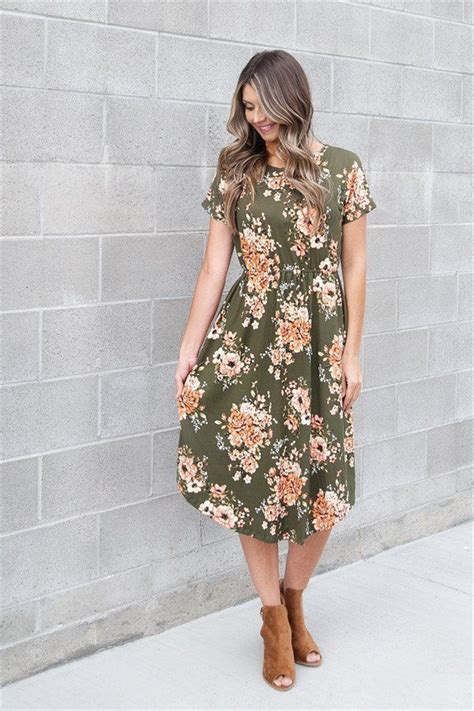 olive fall floral dress fall floral dress modest dresses pretty dresses