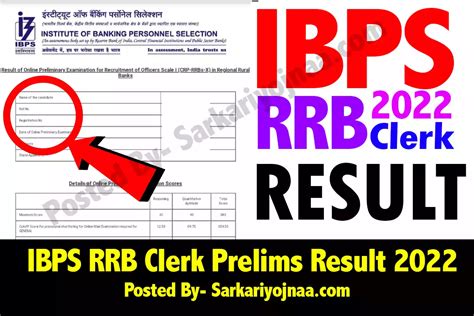 Ibps Rrb Clerk Prelims Result Link Ibpsonline Ibps In