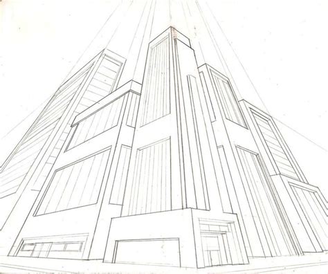 How To Draw Buildings In 3 Point Perspective Aesthetic Drawing