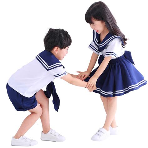 Japanese Sailor School Uniform Kids Gilrs Boys Halloween
