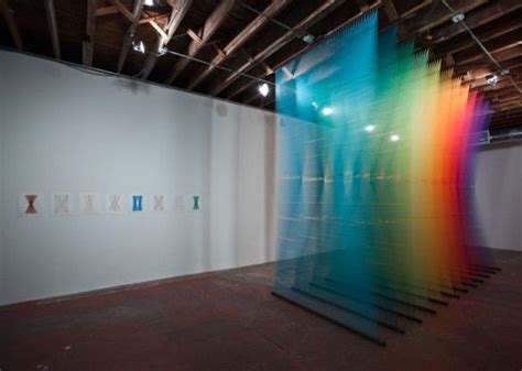 Rainbow Thread Installations Installation Art Thread Art Artistic