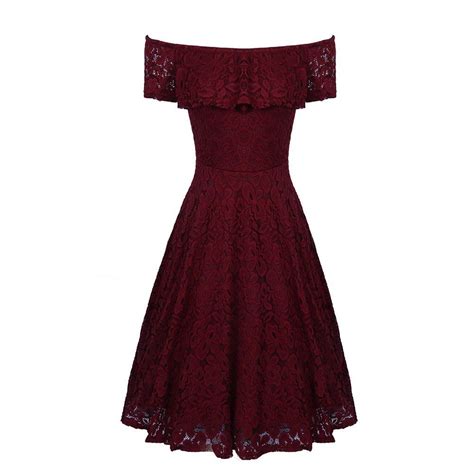 17 Off 2021 Sexy Off Shoulder Floral Lace Party Swing Dresses Women Dress Cascading Ruffle