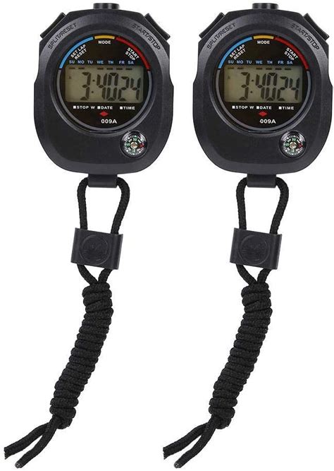 Cronómetro Para Rally2pcs Multifonctionnel Portable Lcd Chronomètre