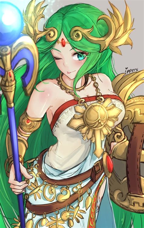 Palutena Super Smash Bros And 2 More Drawn By Ippers Danbooru