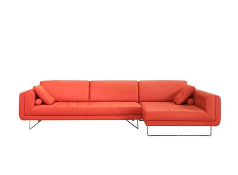 Orange Brick Leather Sectional Sofa Vg Katherine Leather Sectionals