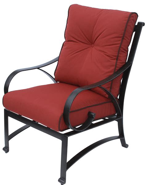 Newport Cast Aluminum Outdoor Patio Dining Chair With Cushion