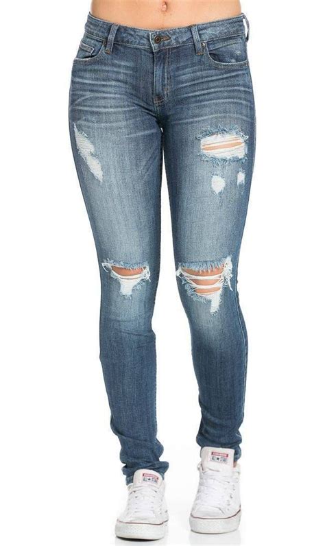 Slightly Ripped Low Rise Skinny Jeans Plus Sizes Available Low Rise