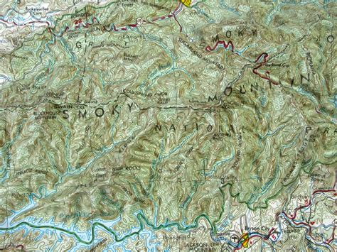Great Smoky Mountain National Park 3d Raised Relief Map In 2022 Great