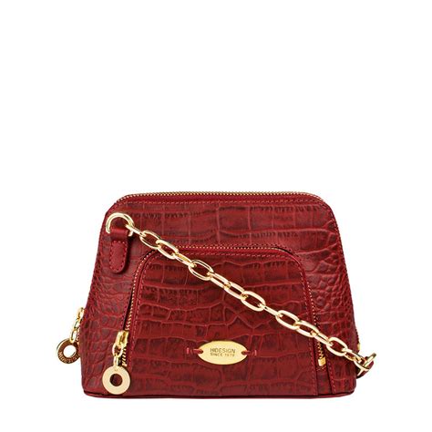 Hidesign Ginny Ee Red Sling Bag Buy Hidesign Ginny Ee Red Sling Bag Online At Best Price In