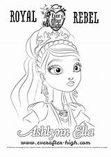 Coloring Ella Pages Ashlynn Ever After Face Rebel Royal Para Colorear Everafter Dibujos Kids Monster Girls Printable sketch template