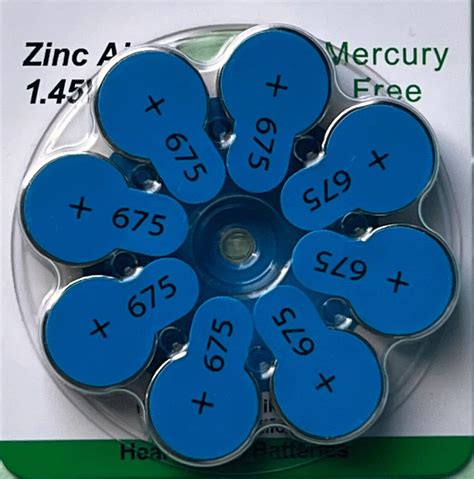 Size 675 hearing aid battery ZA675 A675 pr44 Value Pack 42 batteries
