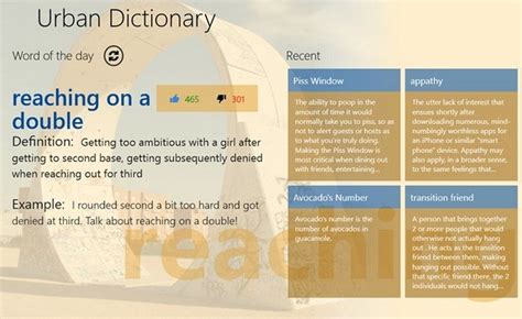 Urban Dictionary For Windows 8 Find Word Meaning Word Of The Day