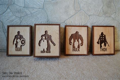 The Four Main Avengers From The Movie Scroll Saw Scroll Saw Patterns