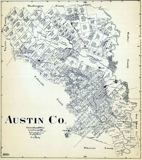 Historic Map Works Residential Genealogy ™ Map Prints Austin County