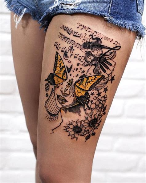 Captivating And Alluring The Most Stunning Compilation Of Thigh Tattoo