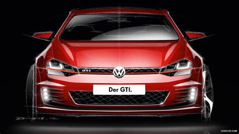 Volkswagen Golf Gti Vii 2015 Design Sketch Hd Wallpaper 37
