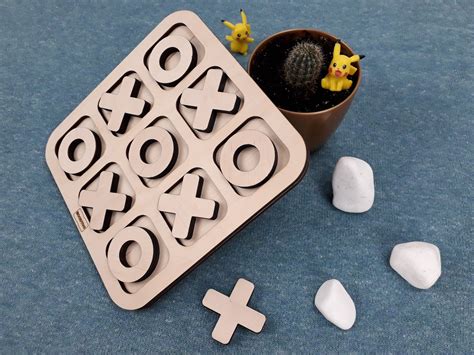 Wooden Tic Tac Toe 3x3 Game X And O Game Woodyco Etsy