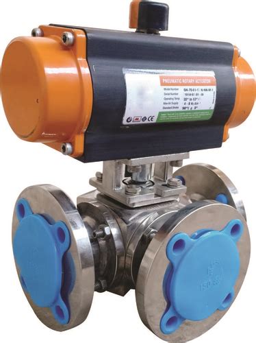 Rotary Actuated 3 Way Ball Valve Manufacturer Supplier Exporter India