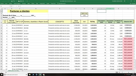 Control En Excel Vencimiento Facturas A Cobrar Empieza Ya