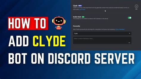 How To Add Clyde Bot To Your Discord Server Pc 2023 Updated Youtube