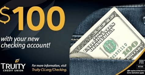Truity Credit Union 100 Simple Checking Account Bonus Ar Ks Ok And Tx