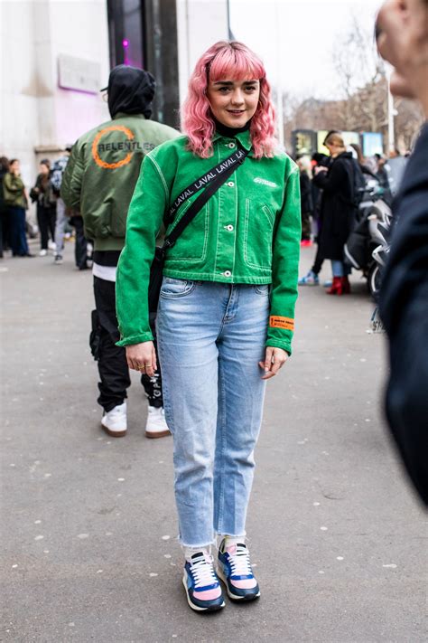 See Maisie Williamss Street Style During Paris Fashion Week Teen Vogue
