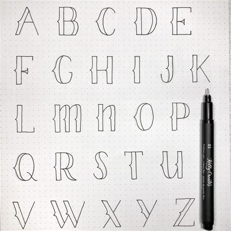 Easy Hand Lettered Alphabet Style To Practice Lettering Styles