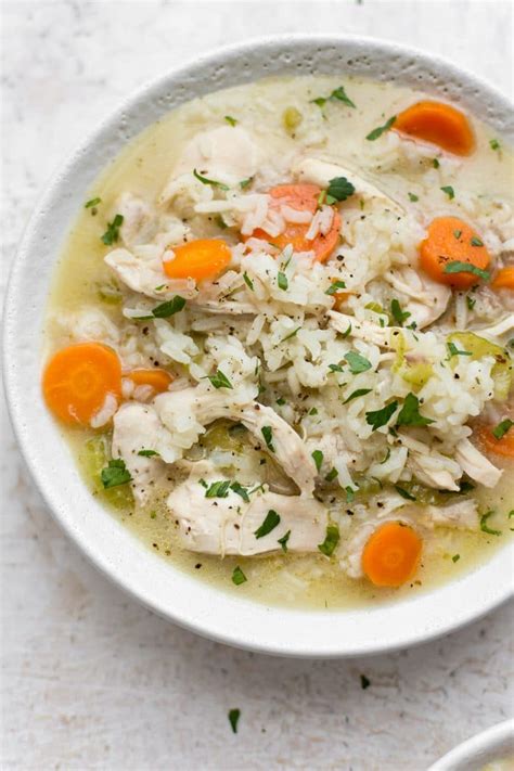 Easy Chicken And Rice Soup Salt Lavender