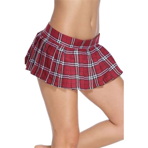 Date Red Grey Japanese Schoolgirl Plaid Micro Mini Skirt Sexy Hot Cute Pleated Skirt 2017 Faldas
