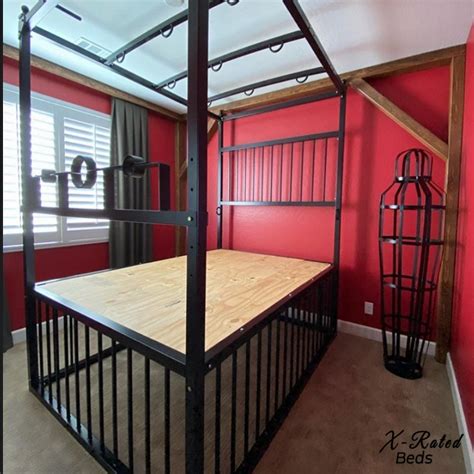 Made To Order Canopy Steel Bondage Bed Xrated Beds