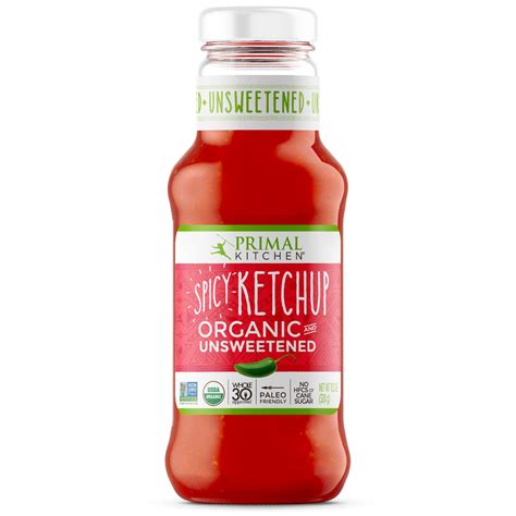Primal Kitchen Spicy Organic Unsweetened Ketchup Keto Whole30 Paleo