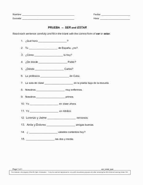 Unlock The El Verbo Ser Answer Key Master Spanish Verb Conjugation