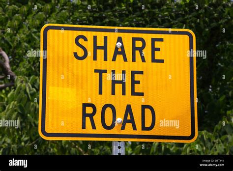 Share The Road Stock Photo Alamy