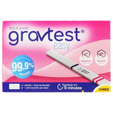 Grav Test Easy Teste De Gravidez Minutos Cimed Gall Sex Shop