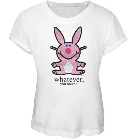 Its Happy Bunny Happy Bunny Moron Girls Youth T Shirt Large