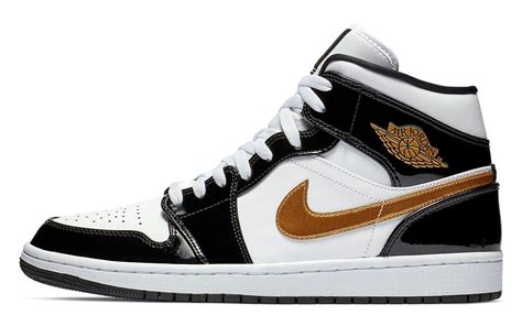 The Black And Gold Patent Leather Air Jordan 1 Mid Just Restocked