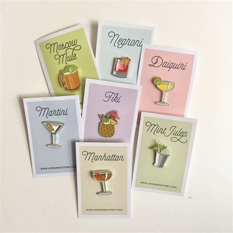 Cocktail Pin Pin And Patches Enamel Lapel Pin
