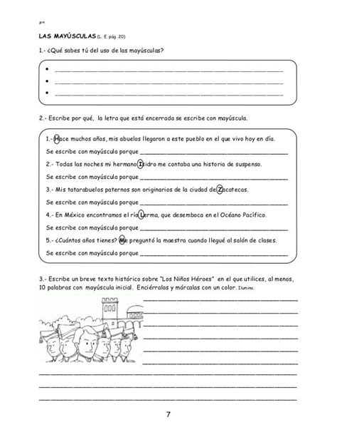 Español Sexto Ejercicios Para Alumnos De Sexto Grado Para Alumnos De