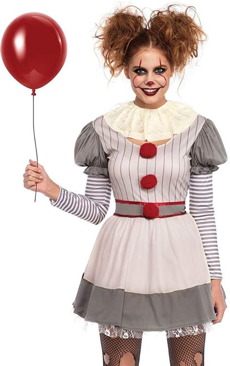 Womens Creepy Clown Halloween Costume The Best 2019 Halloween