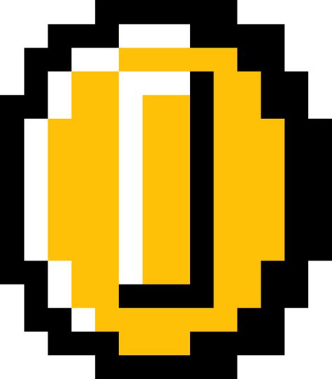 Mario Coin Block Pixel Art