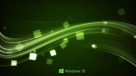 Free Download Windows 10 Wallpaper In Abstract Green Waves