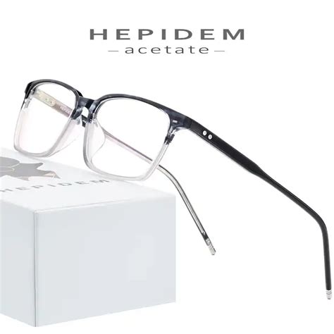 Hepidem Acetate Optical Glasses Frame Men Retro Vintage Round Eyeglasses Nerd Women Prescription