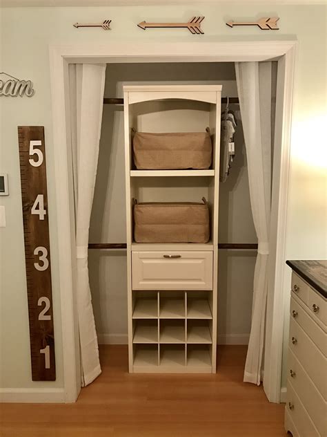 Shop allen + roth home's accents at up to 70% off! Nursery closet. Tower is from Allen & Roth. Wooden clothes ...