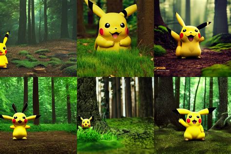 Pikachu In A Forest Octane Render 4k Stable Diffusion Openart