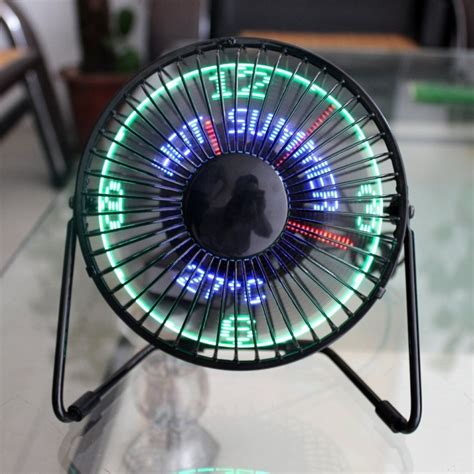 Usb Led Fan With Realtime Clock And Temperature Display