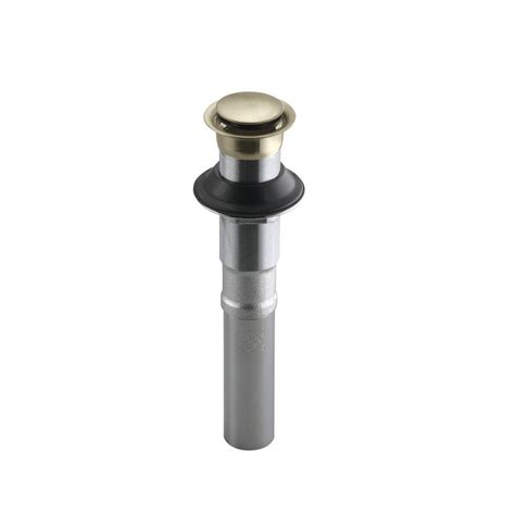 You'll also need to take a few measurements, like overflow depth, drain shoe length and tub depth/height, to ensure you choose the right size drain for your tub. Kohler 1-1/4 in. Brass Pop-up Clicker Drain in Vibrant ...