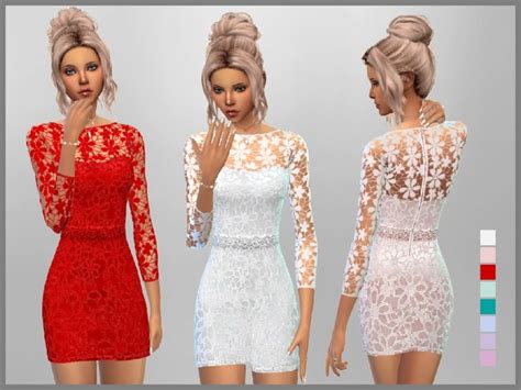 Set Of 8 Short Lace Dresses For Everyday And Formal Wear Found In Tsr